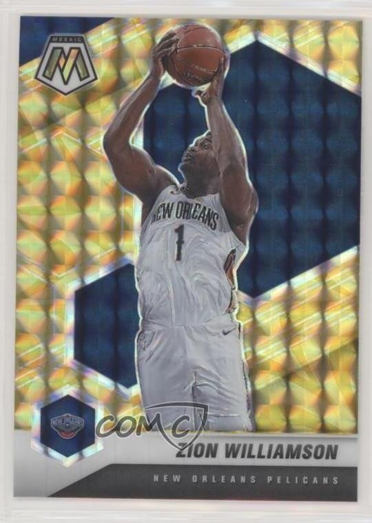 2020-21 Panini Mosaic Reactive Yellow Prizm Zion Williamson #49 4f9