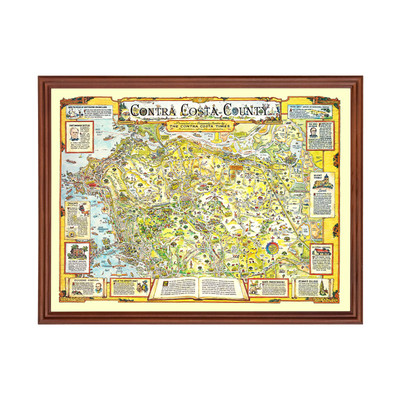Old Map of Contra Costa County, CA 1981 - Vintage California