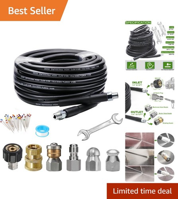 #ad #ad Professional Grade 25 FT Sewer Jetter Kit for Pressure Washer 5800 PSI Power $74.99