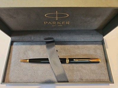 Parker Sonnet Slim,  Lackschwarz GC,  Kugelschreiber,  Geschenkbox, Neu