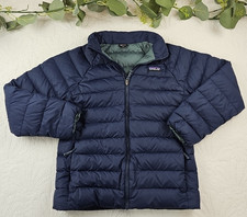Patagonia Kids Blue Net Plus Shells Puffer Full Zip Jacket Size XL 14
