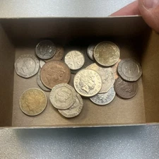 22 Vtg. USED/Circ. British Coins 1987-2016 Elizabeth II Pence Pound Mixed Lot.