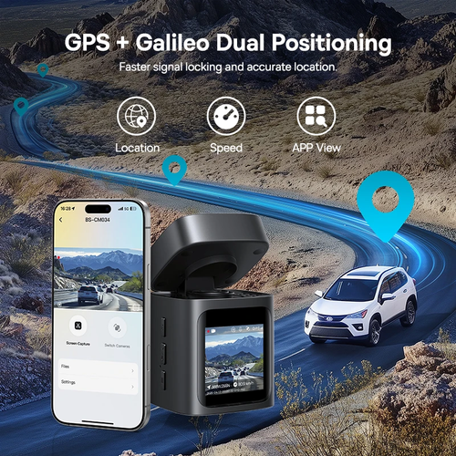Baseus VD1 3K Dash Cam Anteriore Posteriore GPS Galileo Supercondensatore 24H Parcheggio WiFi - Foto 6 di 14