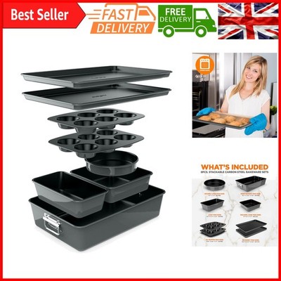 Antihaft Stapelbar Backformen Set 8-teilig - Ofenfest, BPA-frei, PTFE-frei, Dis...
