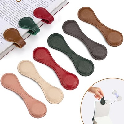 6PCS Magnetic Bookmarks,Magnetic Leather Bookmark,Magnetic Book Mark,Leather Mag