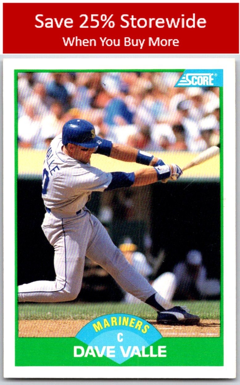 Dave Valle 1989 Score #27 Seattle Mariners