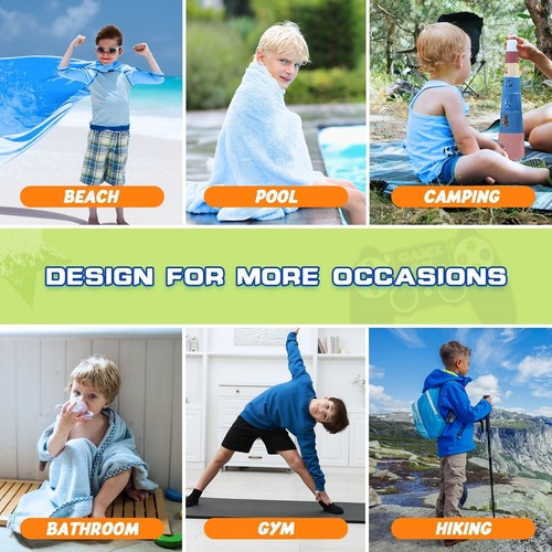 Game Kids Beach Towel for Boys - 30†x 60†Game Sand Free Swim Towels for... - Picture 7 of 7