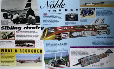 Land Speed Records Car Cars Picture Brochure Pamphlet Out of Print Sheet  