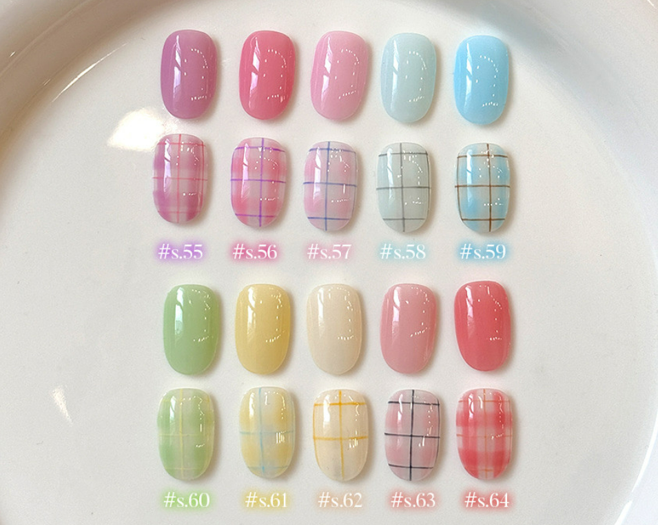 Vernis à Ongles Gel Néon Yogurt Nail - Lot De 10 Couleurs, 8ml, Effet Syrup, Corée Du Sud