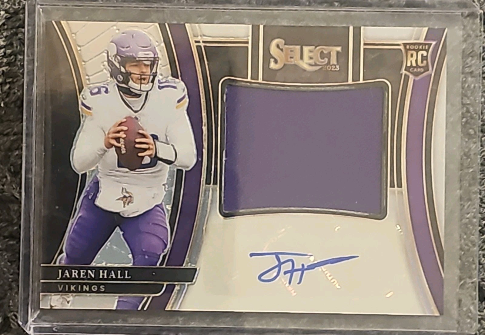 2023 Panini Select - Jumbo Rookie Signature Swatches Jaren Hall #JRS-JHA Silver