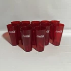 Coca-Cola 32 Oz Set Of 12 Red Drink Cups Plastic Restaurant Vtg. GET #6632-1-RC!