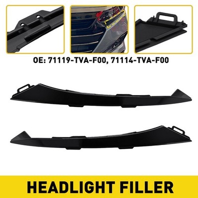 Left & Right Set Front Headlight Lower Bracket Trim For Honda Accord 2021 2022