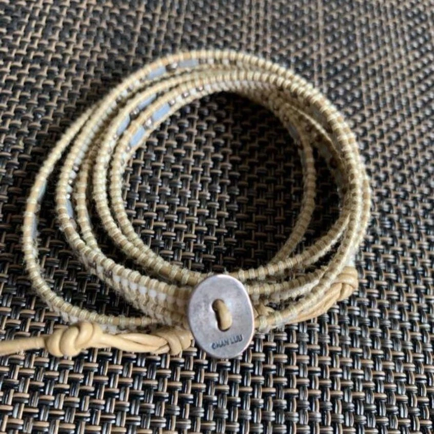 Pulsera CHAN LUU Cuentas Piedras Naturales Beige Joyería Usada Foto 2 de 4