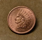 ---1877 Indian Head Penny Extremely Fine--As shown in the figure
