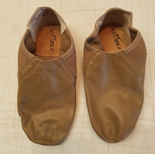 So Danca Jazz Boot Dance Shoes 3.5L JZ-45 Tan Leather Split Sole Slip On 3976