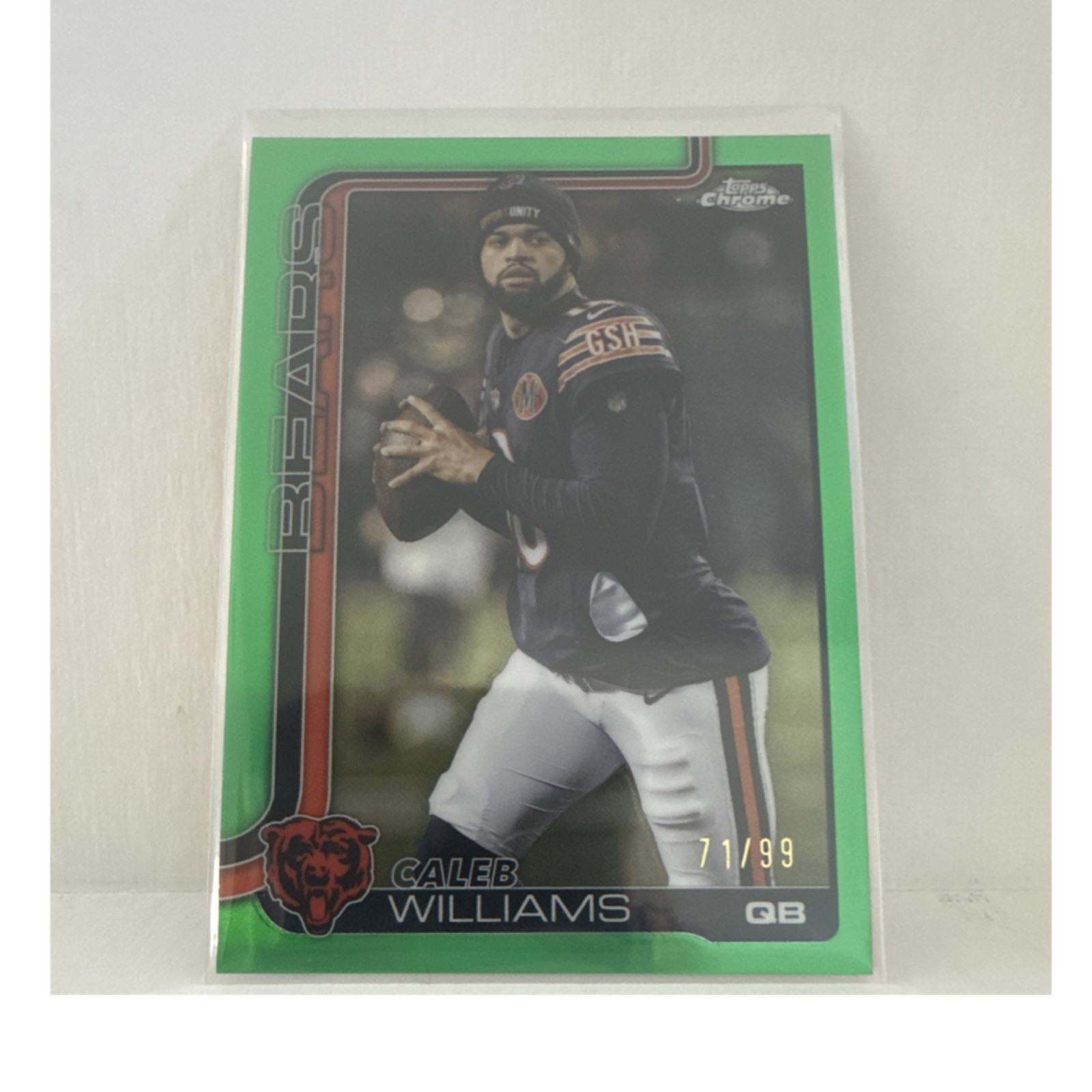 Topps Chrome 2025 Caleb Williams Image Variation Green /99