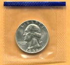 1959-P 'Type B Reverse' Silver Washington Quarter Original Sealed From Mint Set