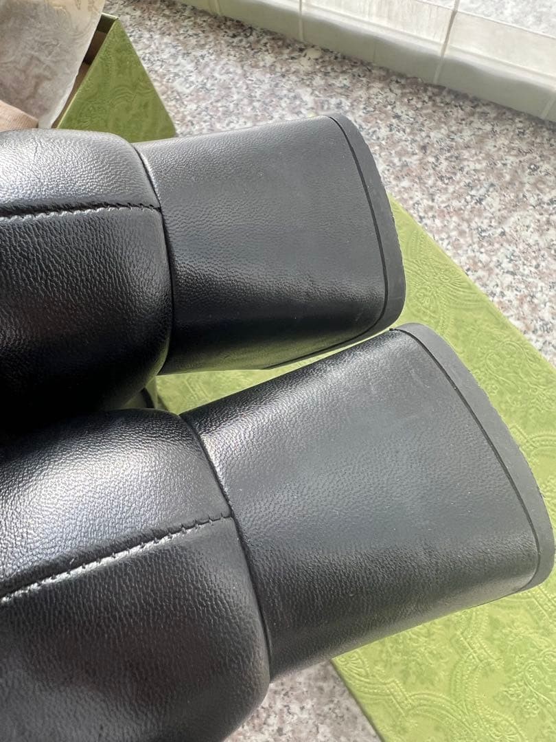 Gucci Horsebit Pumps Heel Black Leather Size 38.5 US About8.5 For Women thumbnail 7