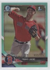 2018 Bowman Chrome Prospects Aqua Refractor 92/125 Travis Lakins #BCP139 xi6