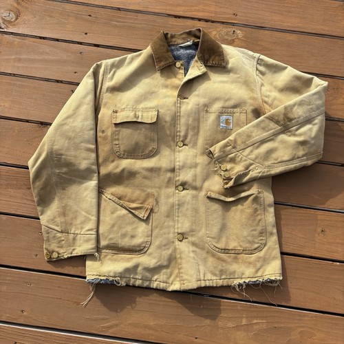 Vintage 1989 100 Year Anniversary Carhartt Chore Coat Blanket Lined USA Made