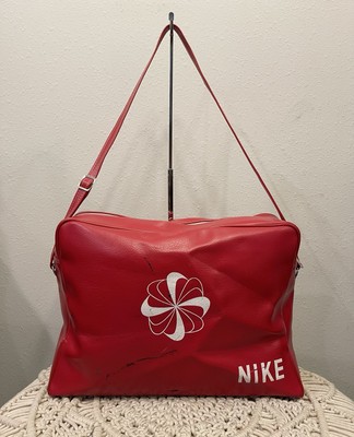 Nike Vintage Pinwheel Leather Shoulder Saddle Carry Bag RARE | eBay