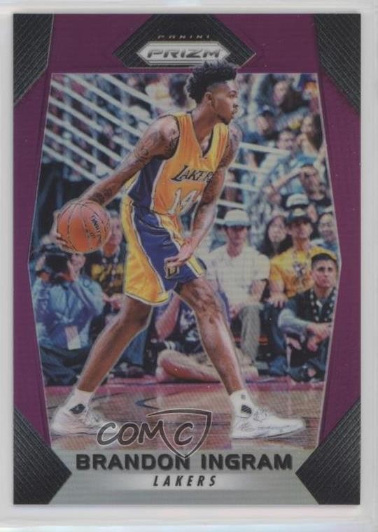 2017-18 Panini Prizm Purple Prizm 62/75 Brandon Ingram #284 0r5l