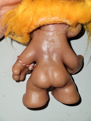 Rare Vintage Thomas DAM Playmate TROLL DOLL Girl Glass Eyes - Picture 4 of 6