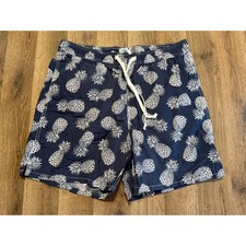 Old Navy Swim Trunks Mens Large Blue Pineapple Print Beachwear Board Shorts