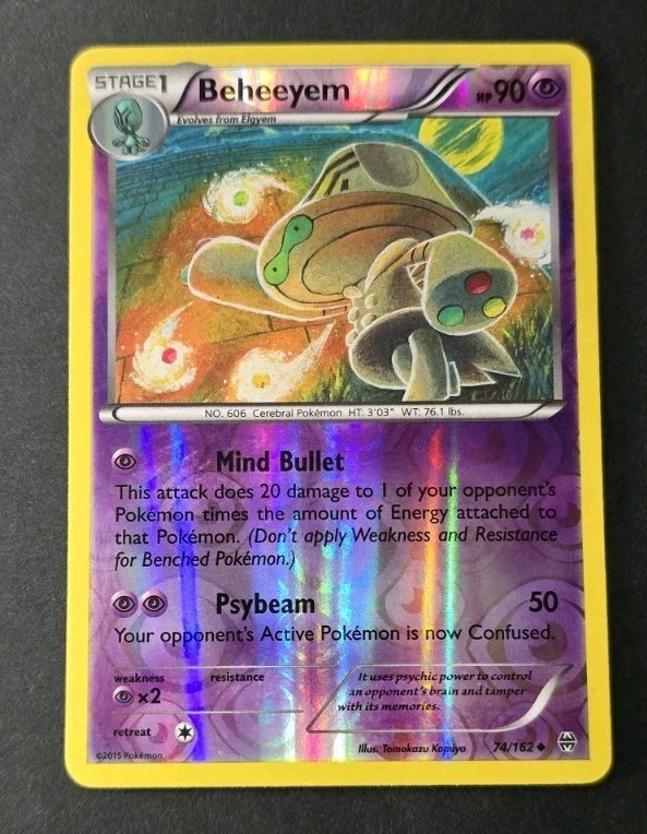 Pokémon TCG: Beheeyem 74/162 - XY Breakthrough Reverse Holo - Tomokazu Komiya LP