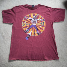 RARE 1997 BURGUNDY AEROSMITH T-SHIRT 9 LIVES TOUR - SIZE XL