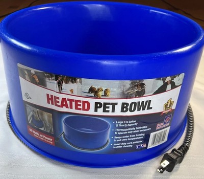 Heated Pet Bowl 60 Watts Dogs/Cats Water Bowl 1.5 Gallons (6qt.) Farm Innovators