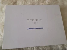 SFERRA AMEX 51x71 Throw Blanket 100% Cotton Twisted Fringe Great Condition 