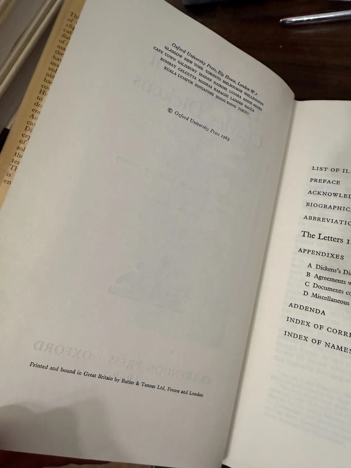 The LETTERS of CHARLES DICKENS - Vol. 2 - Pilgrim Edition - 1969 - 1st ed. - Image 4 of 4