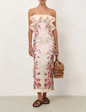 100% Authentic.. Zimmermann *Patience* Frill Midi Dress. Size 4/AU 16. SOLD OUT!