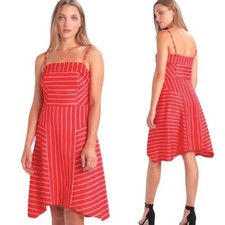 NWT Banana Republic Strappy Stripe Fit and Flare Dress Size 10
