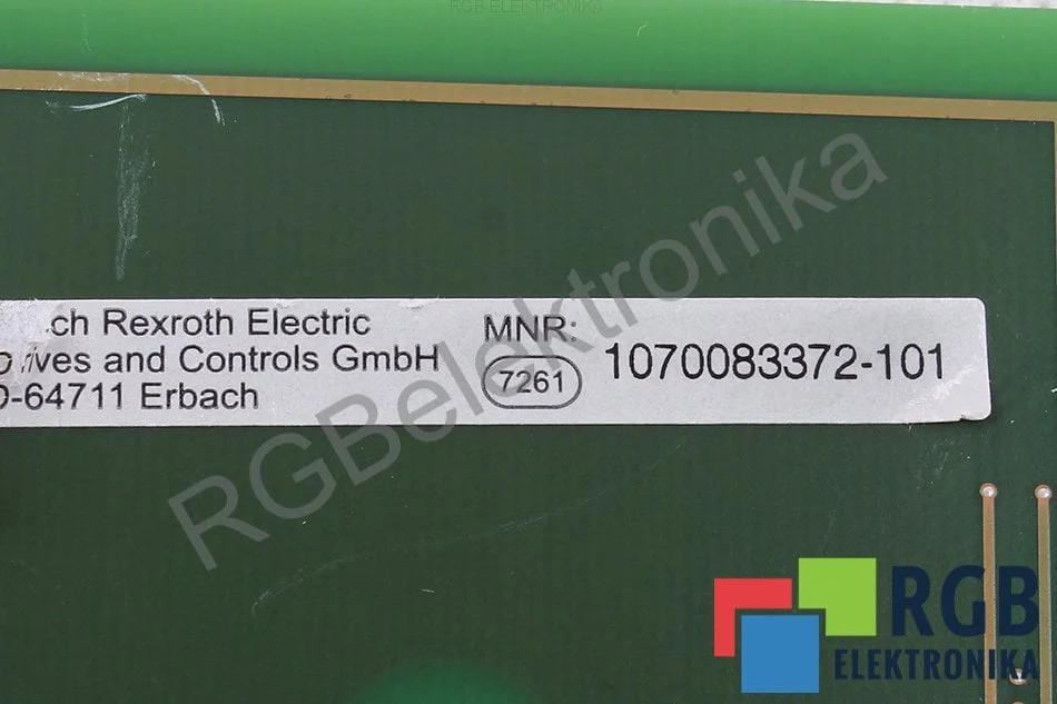 1070083372-101 BOSCH REXROTH - Refurbished - 24 Months Warranty