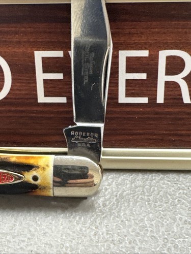 Robeson POCKETEZE by Queen Whittler Knife - Stag Handles - D2 Steel - No Box - Picture 3 of 24