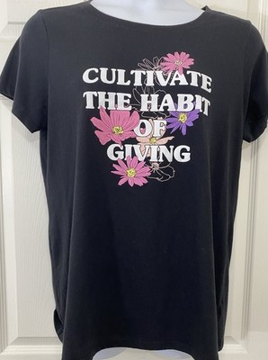 Torrid Top Cultivate The Habit Of Giving Sz 2 1X 2X Slim Fit Tee T-shirt
