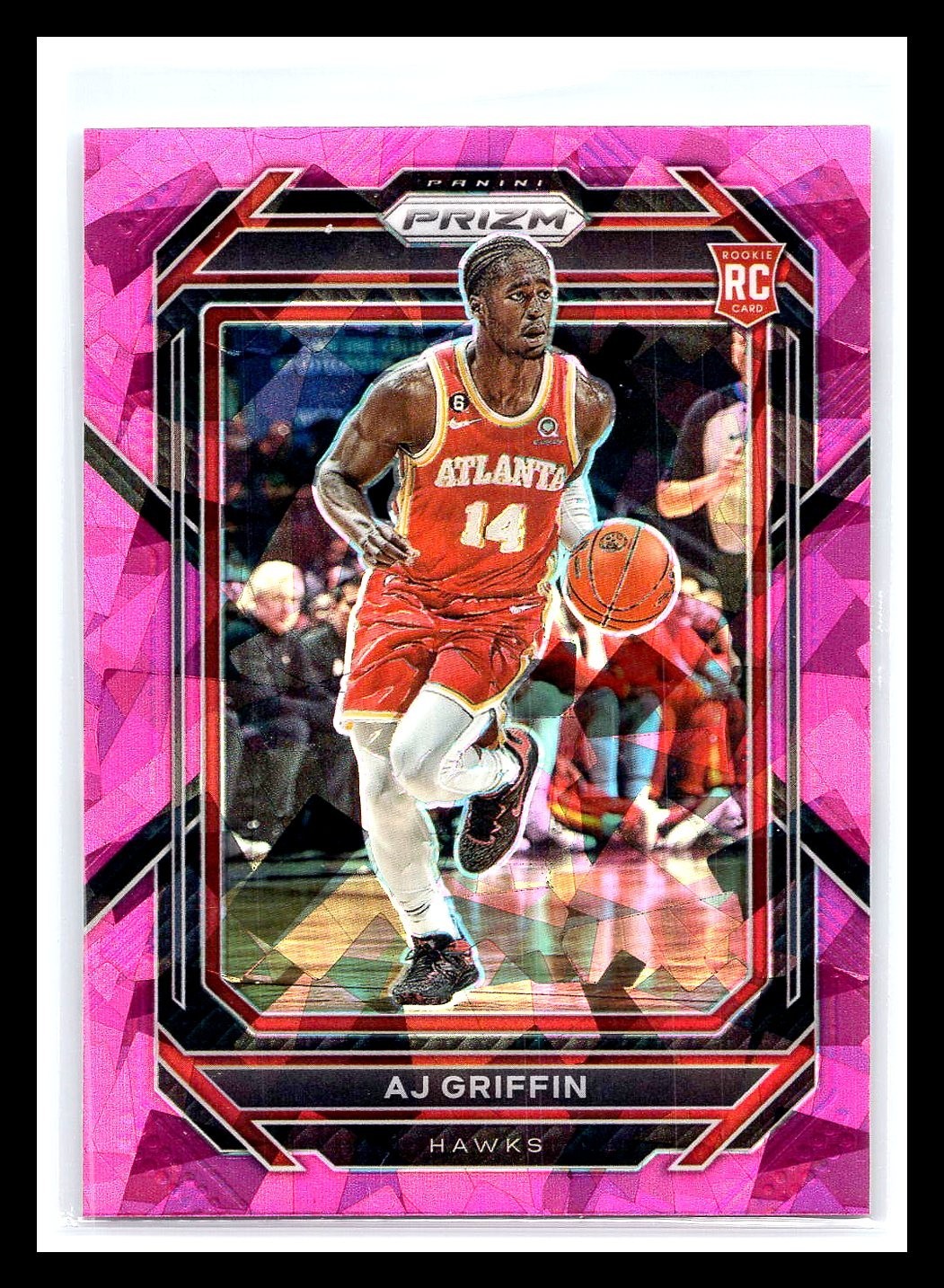 AJ Griffin RC 2022-23 Panini Prizm Pink Ice Prizm Atlanta Hawks NBA Card #248