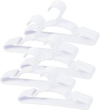 50 pcs White Baby Nursery Closet Hangers,Non-Slip Laundry Infant Pant Hanger for