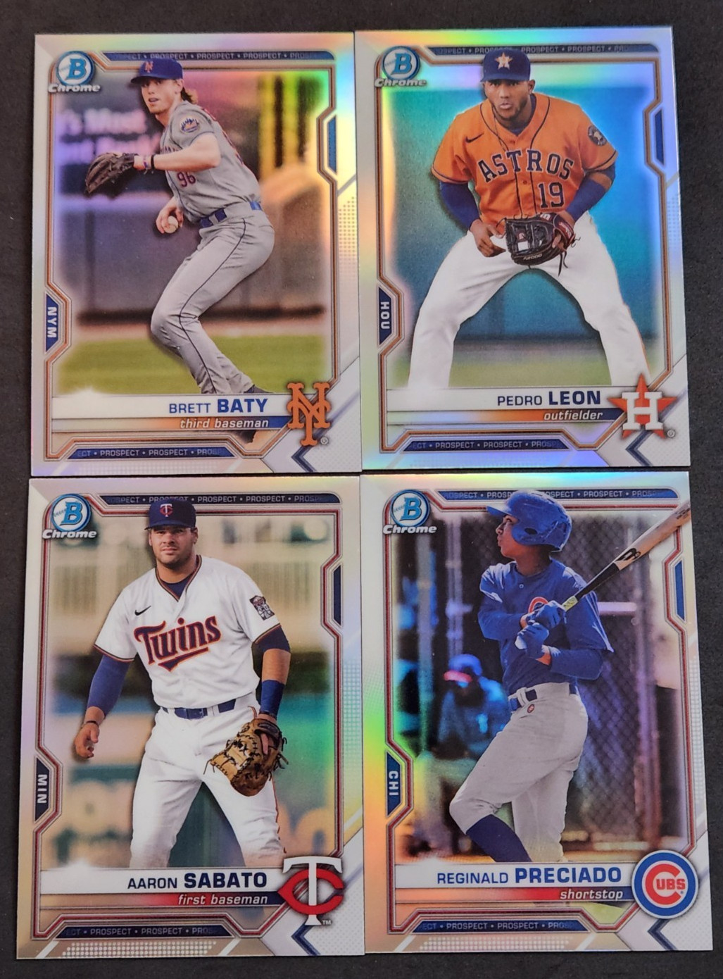 2020 Bowman Chrome Lot (11) – Refractors & Parallels – Color /75 & /499 BCP/BDC view 2