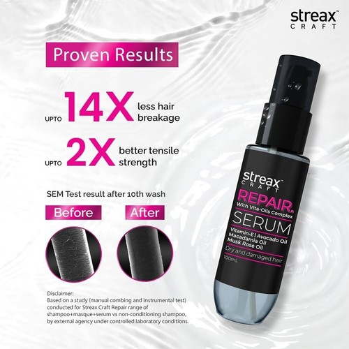 Streax Craft Repair Hair Serum | Hair serum for women - 100ml - Picture 3 of 8