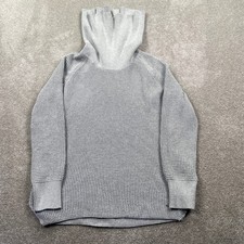 Michael Kors Cowl Neck Sweater Womens Medium Grey Waffle Knit Pullover