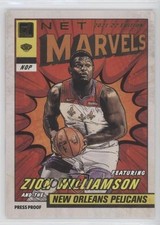 2021 Donruss Net Marvels Press Proof Gold Foil Black Text Zion Williamson 0bt4
