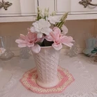 Vintage 1960s Jeannette Shell Pink Milk Glass Vase