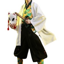 Anime Demon Slayer: Kimetsu no Yaiba Sabito Cosplay Party Full Set Costumes