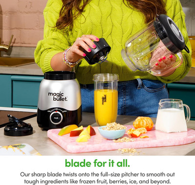   Combo Blender, 600W, 48Oz Pitcher, 16Oz Cup with To-Go Lid, Easy Cleaning, ...