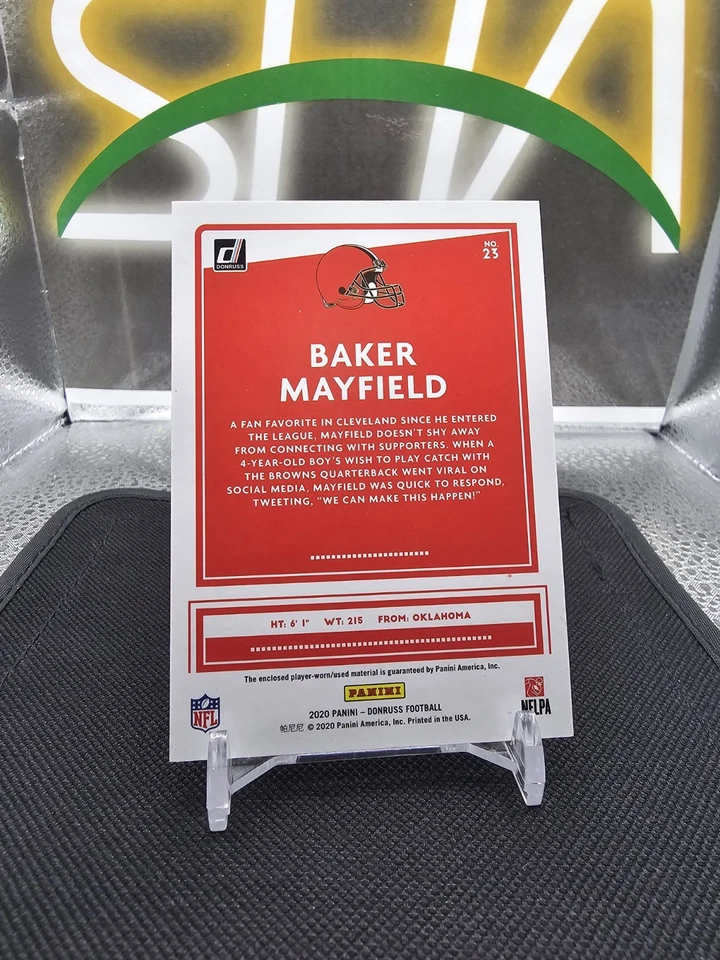 2020 Donruss Threads Baker Mayfield GU Jersey Browns - Image 2 of 2