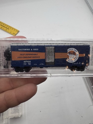 Coche de caja N Micro-Trains MTL 20266 B&O Baltimore & Ohio "Ahorro de tiempo" 40' #467434 | Zustand: Used