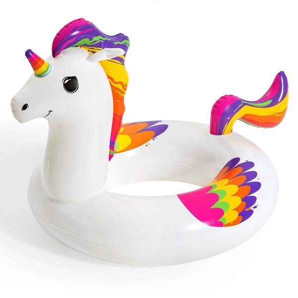 Bestway Einhorn Schwimmring XL 119X91Cm Aufblasbar Pool Strand Ab 10+-image